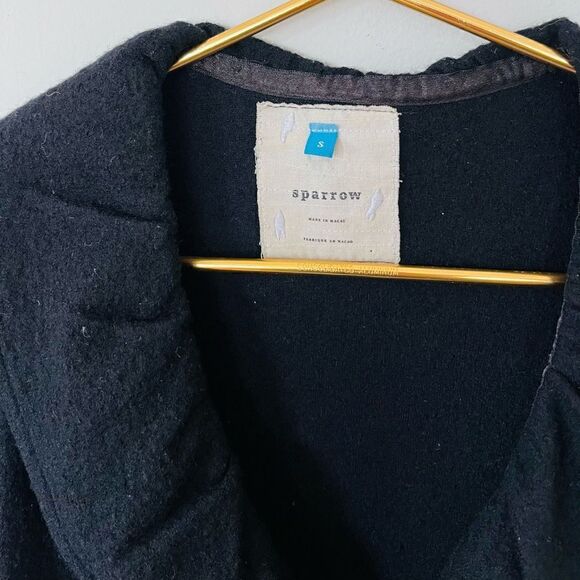 Sparrow | anthropologie | black ruffle collar wool cardigan sweater - Picture 5 of 5